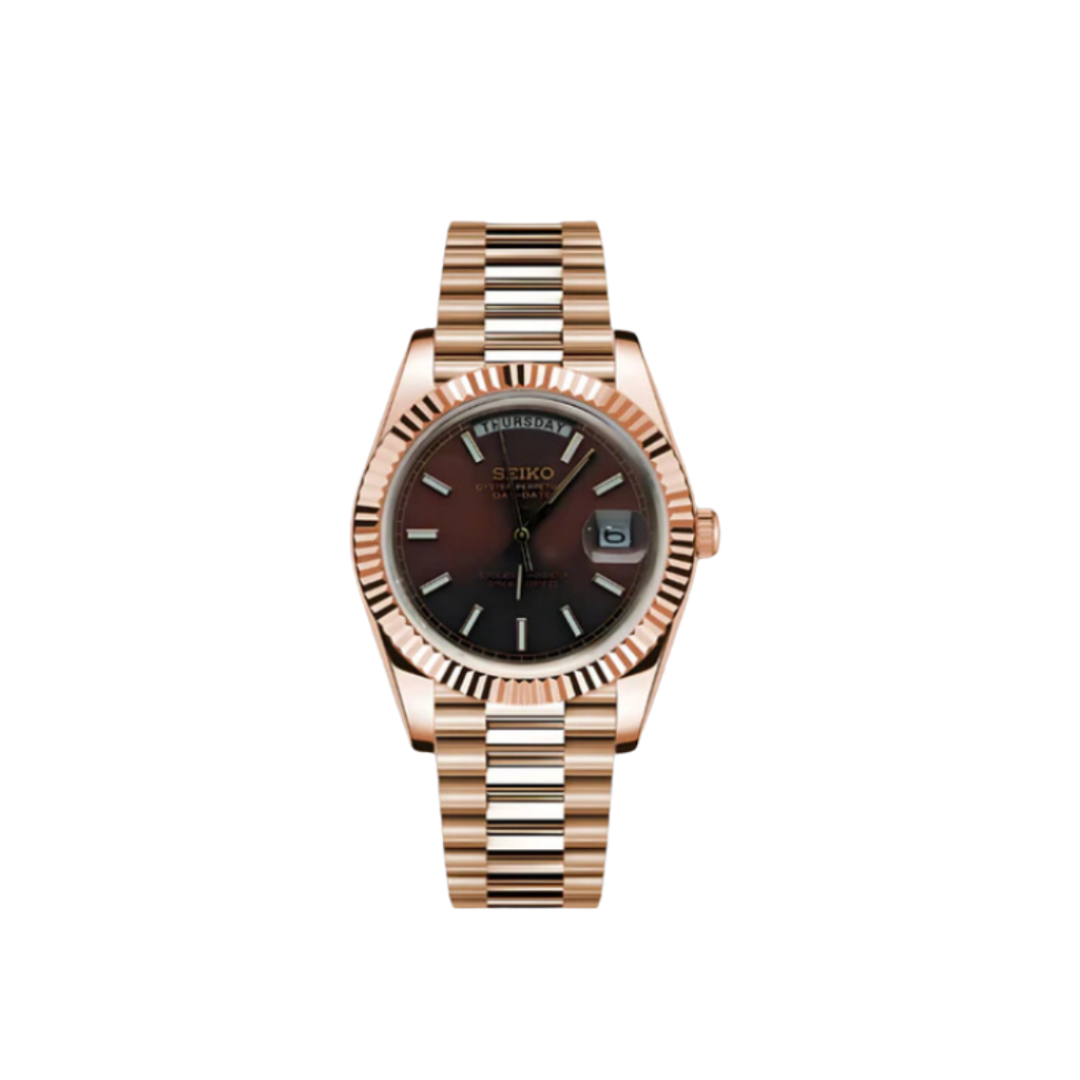 DeJustLuxe - Daydate  - Rose Gold Chocolate